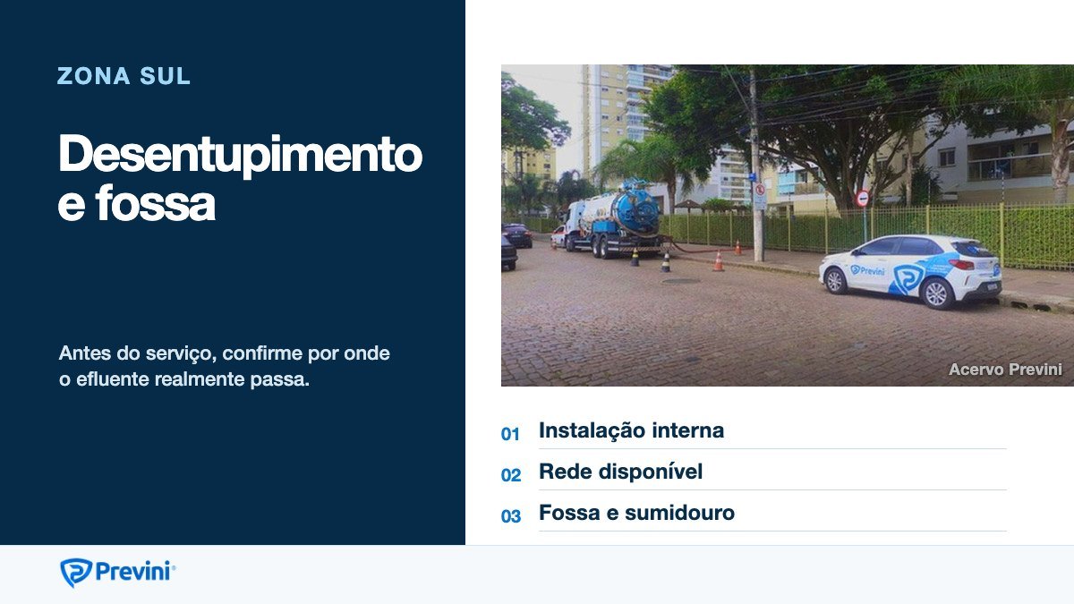 Desentupidora e limpa-fossa na Zona Sul de Porto Alegre: identifique o sistema antes do serviço
