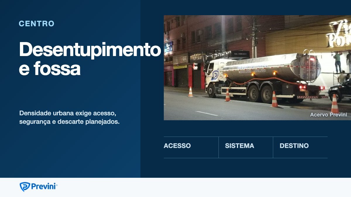 Desentupidora e limpa-fossa no Centro de Porto Alegre: qual trecho e quem deve acionar