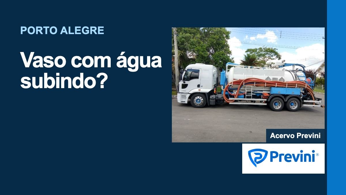 Vaso entupido com água subindo em Porto Alegre: o que fazer?