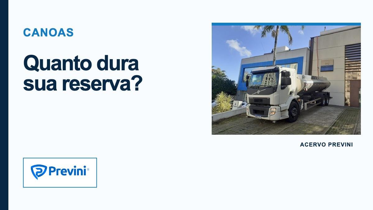 Caminhão-pipa em Canoas: reserva de água durante a interrupção