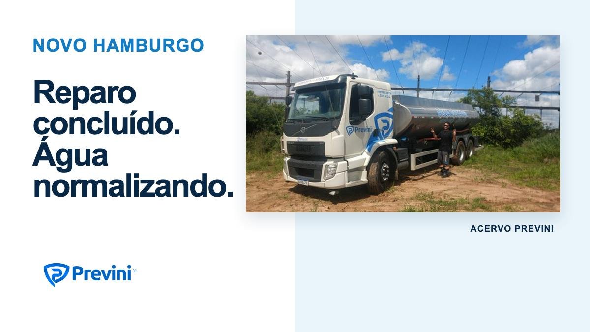 Caminhão-pipa em Novo Hamburgo: água volta gradualmente?