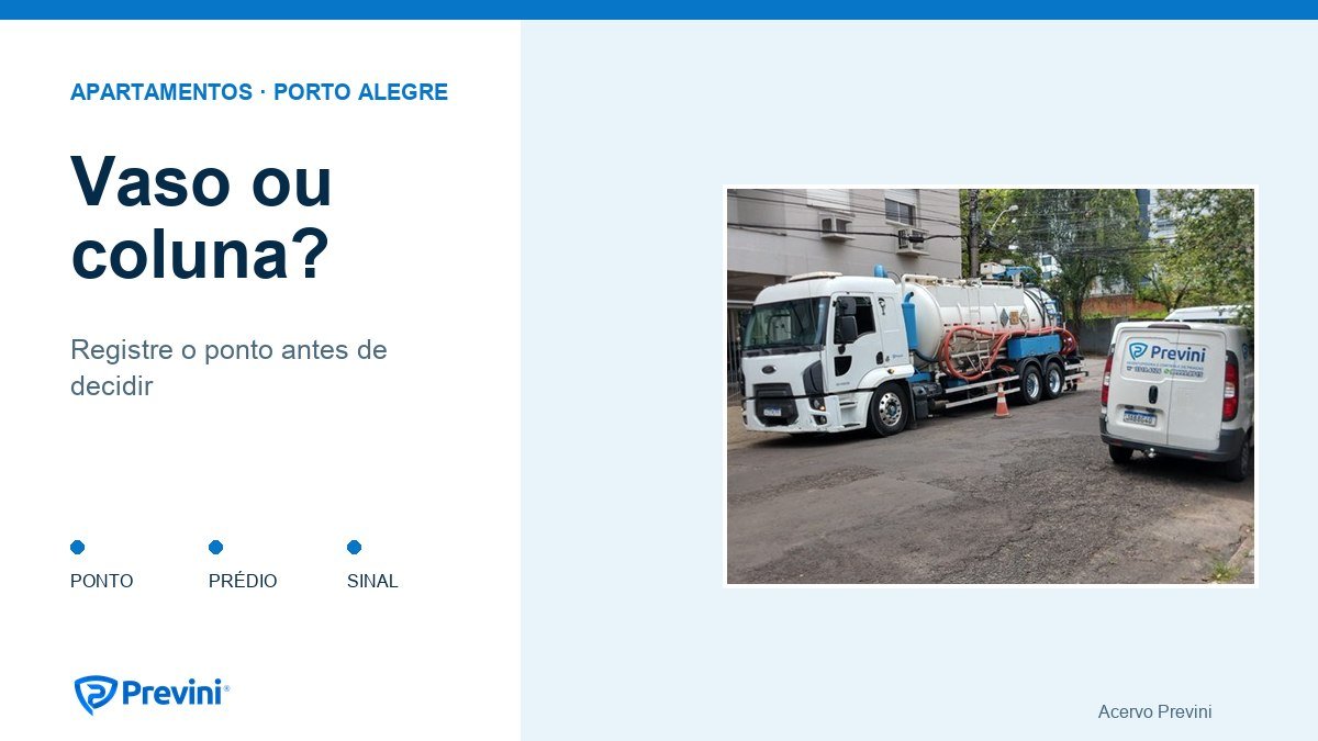 Vaso entupido em apartamento em Porto Alegre: síndico, encanador ou desentupidora?