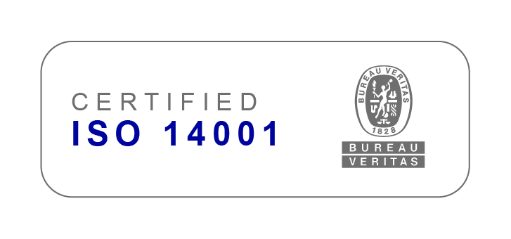 Amostra da marca de certificação ISO 14001 do Bureau Veritas