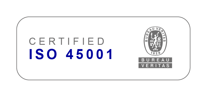 Amostra da marca de certificação ISO 45001 do Bureau Veritas