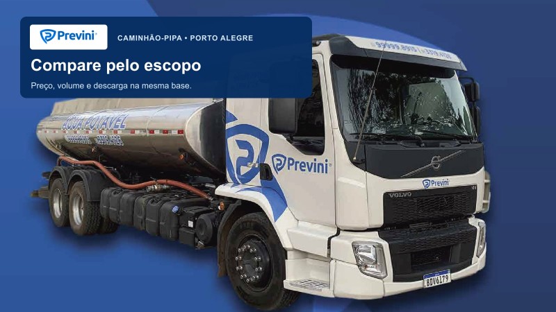 Caminhão-pipa em Porto Alegre: como comparar orçamentos